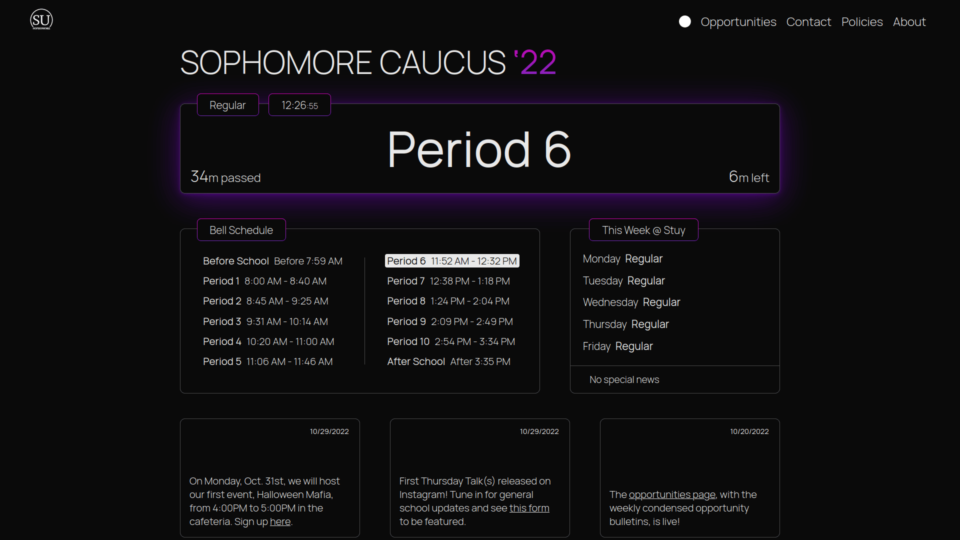 Sophomore Caucus Site Image